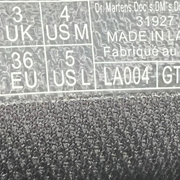 Dr. Martens Unisex Gradient Glitter Grey Black Combat Boot Size M 4 W 5 - Picture 10 of 10